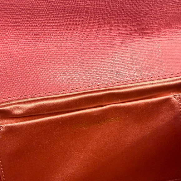 Yves Saint Laurent- YSL Y Clasp Pink Leather Clutch